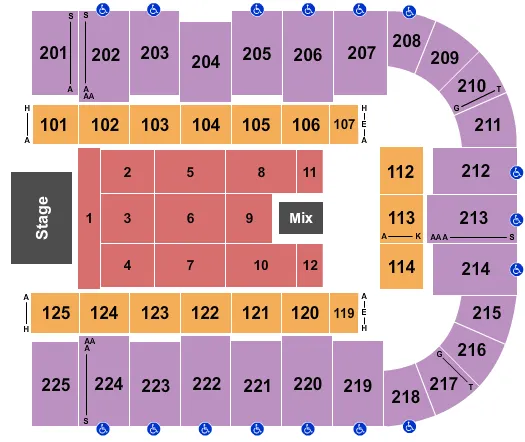 ENDSTAGE 3A Seating Map Seating Chart