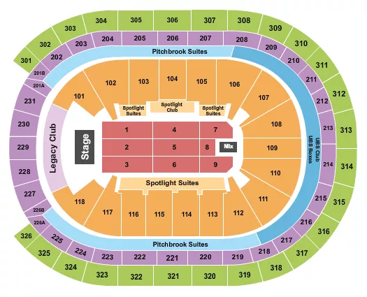 ENDSTAGE 7 Seating Map Seating Chart