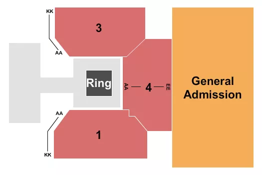 ENDSTAGE RING Seating Map Seating Chart