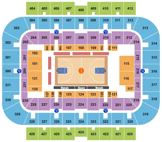 BASKETBALL Seating Map Seating Chart
