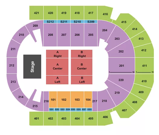 END STAGE Seating Map Seating Chart