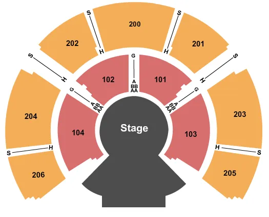 UNDER THE BIG TOP DEL MAR FAIRGROUNDS CIRQUE VOLTA Seating Map Seating Chart