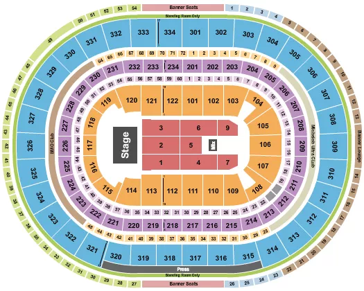 ENDSTAGE 4 Seating Map Seating Chart