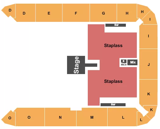 ENDSTAGE GA CATWALK 2 Seating Map Seating Chart