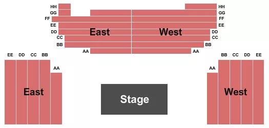 JANET ALLEN STAGE INDIANA REPERTORY THEATER ENDSTAGE Seating Map Seating Chart
