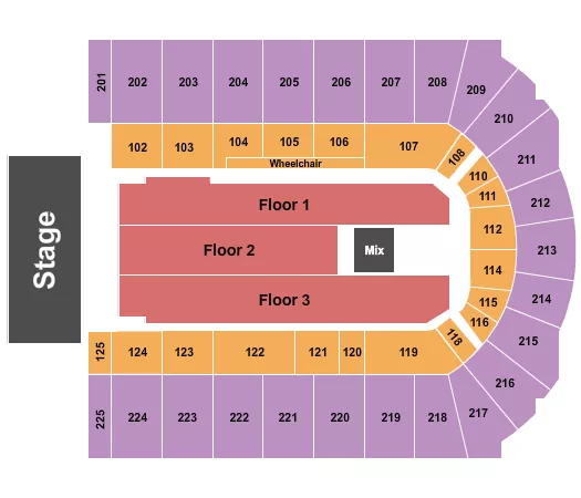 ENDSTAGE 2 Seating Map Seating Chart
