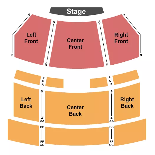 END STAGE Seating Map Seating Chart
