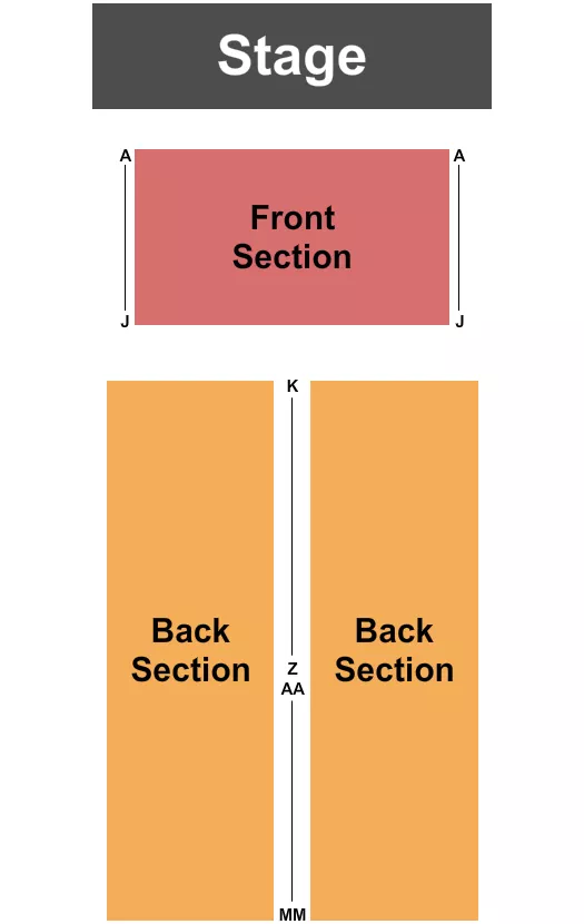 ENDSTAGE Seating Map Seating Chart