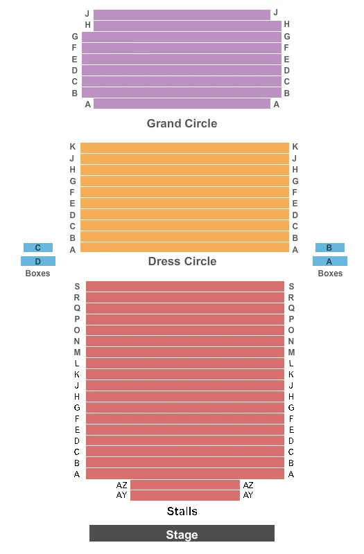 END STAGE Seating Map Seating Chart