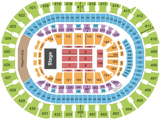 END STAGE Seating Map Seating Chart