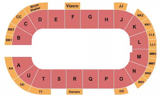 RODEO Seating Map Seating Chart