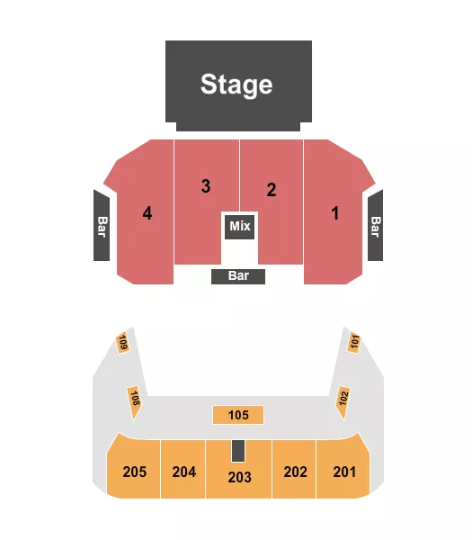 END STAGE Seating Map Seating Chart