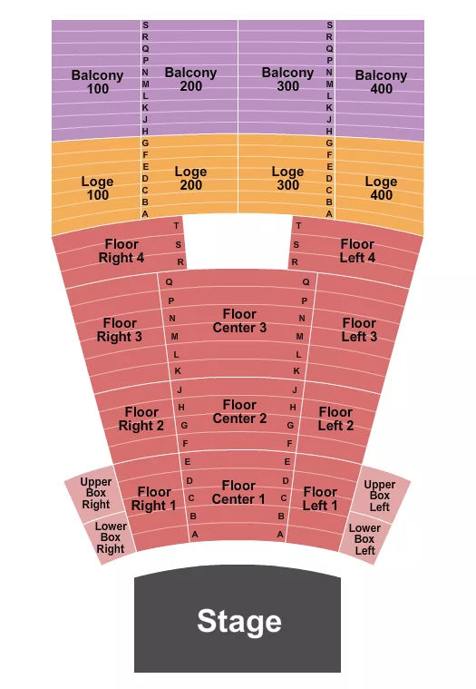 ENDSTAGE RESERVED Seating Map Seating Chart