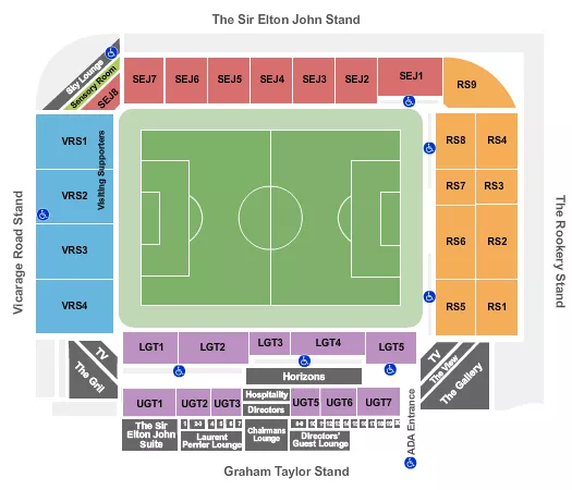 SOCCER STATIC Seating Map Seating Chart