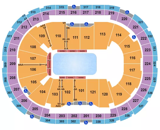 DISNEY ON ICE 2 Seating Map Seating Chart