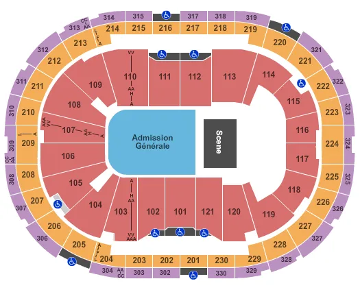GA FLOOR Seating Map Seating Chart