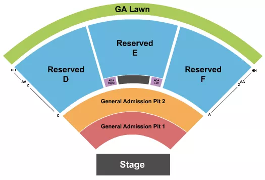 VIRGINIA CREDIT UNION LIVE AT RICHMOND RACEWAY ENDSTAGE GA PIT 12 Seating Map Seating Chart