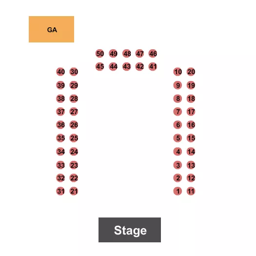 GA TABLES Seating Map Seating Chart