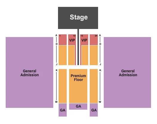 NEWSBOYS Seating Map Seating Chart