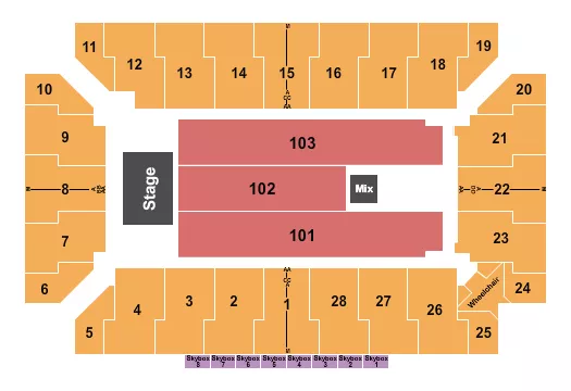 ENDSTAGE RSV Seating Map Seating Chart