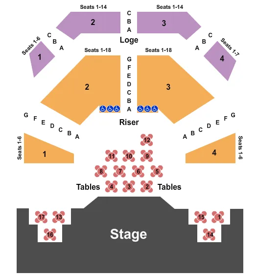 ENDSTAGE TABLES Seating Map Seating Chart