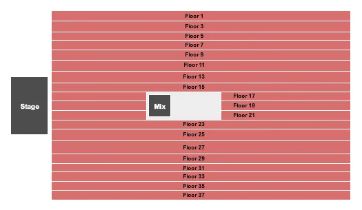 AARON LEWIS Seating Map Seating Chart