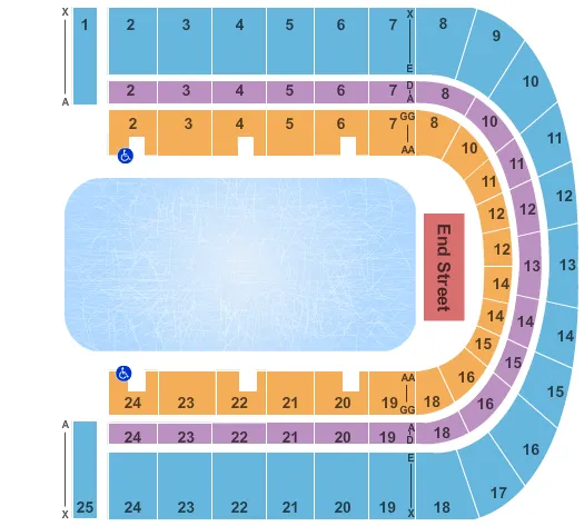 ICE RINK Seating Map Seating Chart