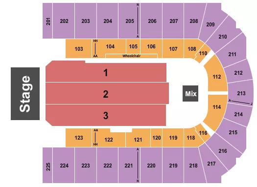 ENDSTAGE 4 Seating Map Seating Chart