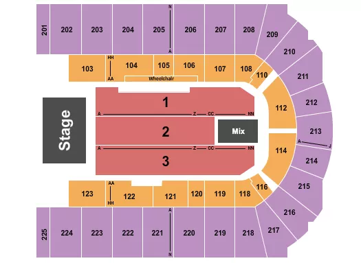 ENDSTAGE 5 Seating Map Seating Chart