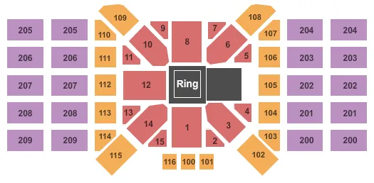 WALTER E WASHINGTON CONVENTION CENTER BOXING Seating Map Seating Chart