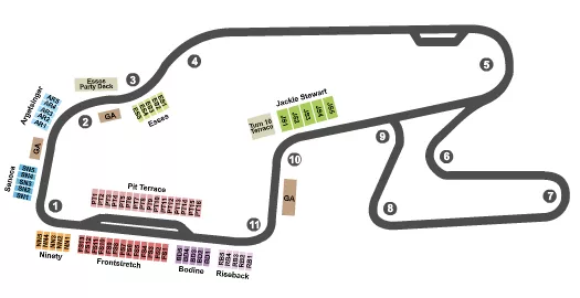 RACING 2 Seating Map Seating Chart