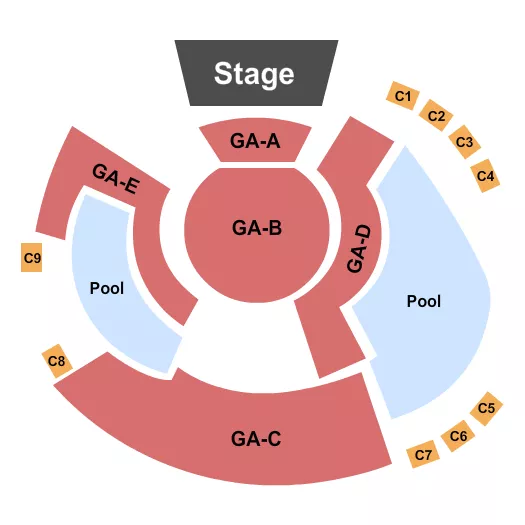 GA A E CABANAS Seating Map Seating Chart