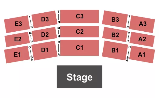 WE KO PA CASINO RESORT BALLROOM ENDSTAGE Seating Map Seating Chart