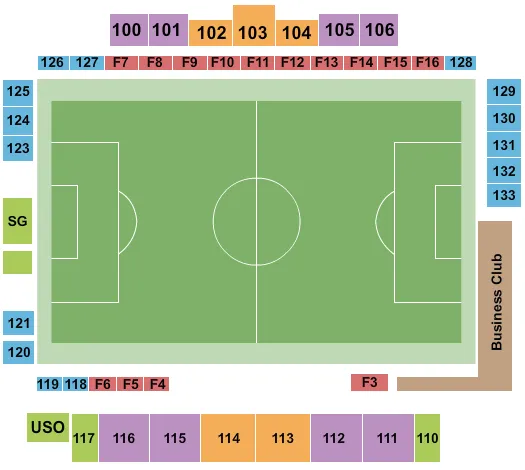 SOCCER Seating Map Seating Chart