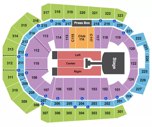 CASEYS CENTER JONAS BROTHERS Seating Map Seating Chart