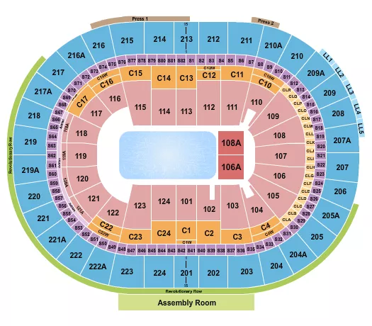 DISNEY ON ICE Seating Map Seating Chart