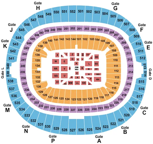 BOXING Seating Map Seating Chart