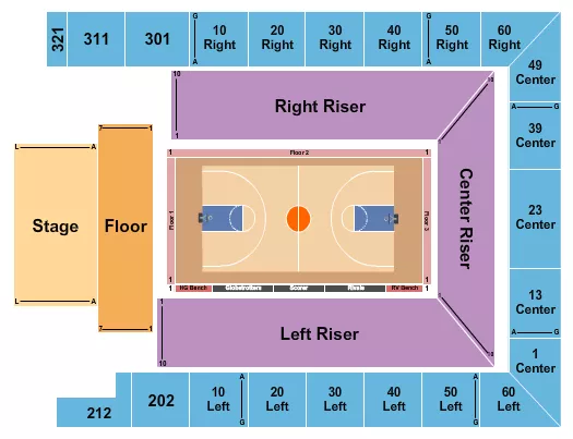 BASKETBALL GLOBETROTTERS Seating Map Seating Chart