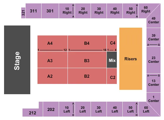 DOOBIE BROTHERS Seating Map Seating Chart