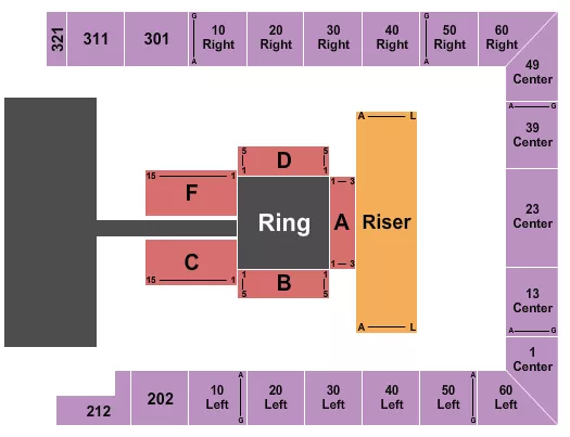 MMA Seating Map Seating Chart