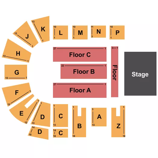 ENDSTAGE Seating Map Seating Chart