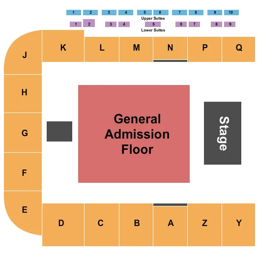 GA FLOOR Seating Map Seating Chart