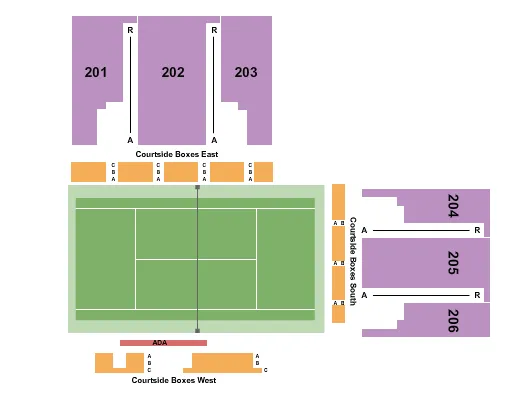 TENNIS Seating Map Seating Chart