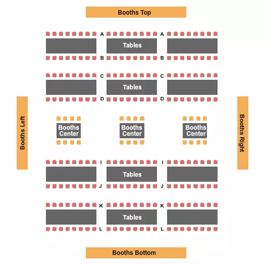 INDOOR YARD SALE Seating Map Seating Chart
