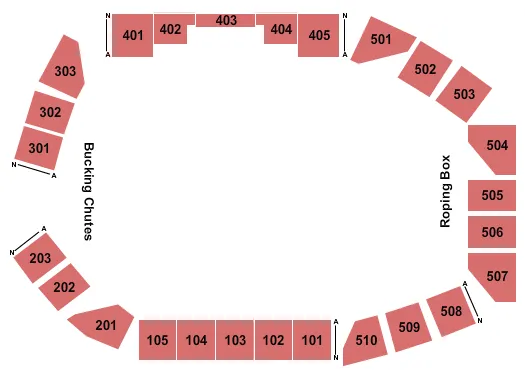 RODEO Seating Map Seating Chart
