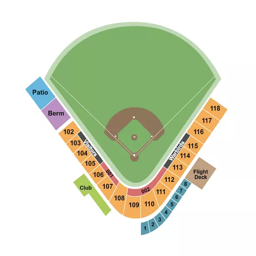 WILSON STADIUM NC BASEBALL Seating Map Seating Chart