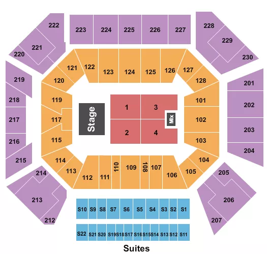 ENDSTAGE 2 Seating Map Seating Chart