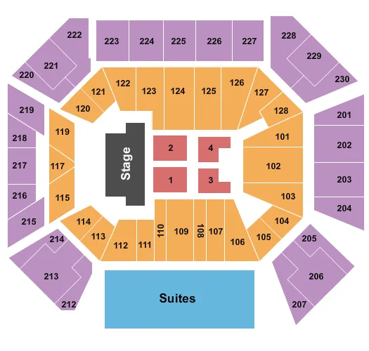 END STAGE Seating Map Seating Chart