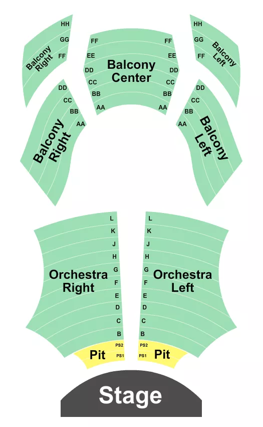 ENDSTAGE PIT Seating Map Seating Chart