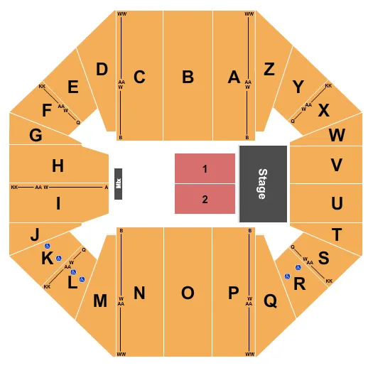 ENDSTAGE Seating Map Seating Chart